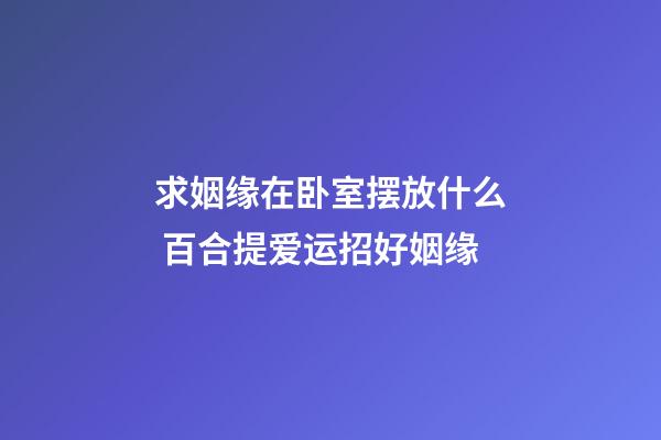 求姻缘在卧室摆放什么 百合提爱运招好姻缘